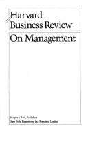 Front cover of Harvard Business Review on Management by Drucker