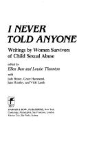 Front cover of I never told anyone by Louise Thornton