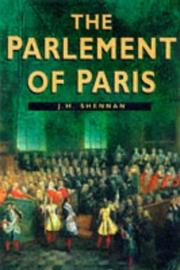 Front cover of The Parlement of Paris by J. H. Shennan