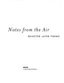Cover of Notes from the Air by John Ashbery