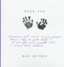 Front cover of Letters to Zoe by Max De Pree