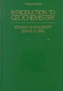 Front cover of Introduction to geochemistry by Konrad Bates Krauskopf