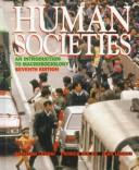 Cover of Human societies by Lenski, Gerhard Emmanuel