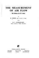 Front cover of The measurement of air flow by E. Ower