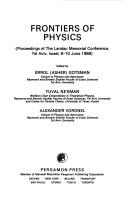 Front cover of Frontiers of physics by Landau Memorial Conference (1988 Tel Aviv, Israel)