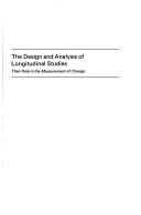Front cover of The Design and Analysis of Longitudinal Studies by Harvey Goldstein