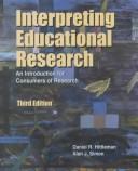 Front cover of Interpreting educational research by Daniel R. Hittleman