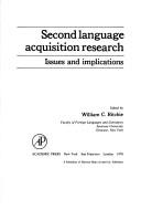 Cover of Second language acquisition research by William C. Ritchie
