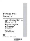 Cover of Science and behavior by Robert M. Liebert
