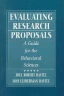 Cover of Evaluating research proposals by Joel Robert Davitz