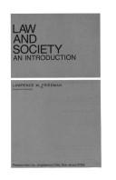 Front cover of Law and Society by Lawrence M. Friedman