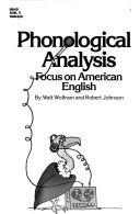 Cover of Phonological Analysis by Wolfram - undifferentiated