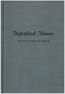 Cover of Biographical Memoirs by National Academy of Sciences U.S.