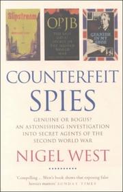 Cover of Counterfeit spies by Nigel West