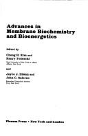 Front cover of Advances in membrane biochemistry and bioenergetics by Chong H. Kim