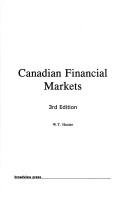 Front cover of Canadian financial markets by W. T. Hunter