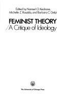 Front cover of Feminist theory by Nannerl O. Keohane