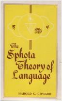 Cover of Sphota Theory of Language by Harold G. Coward