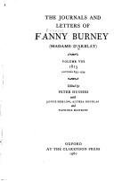 Front cover of The journals and letters of Fanny Burney (Madame D'Arblay) by Fanny Burney