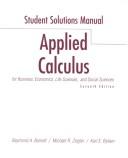 Front cover of Applied Calculus for Business, Economics, Life Sciences and Social         Sciences by Raymond A. Barnett