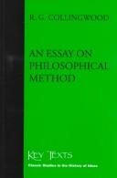 Front cover of An Essay on Philosophical Method (Key Texts) by R. G. Collingwood