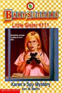 Front cover of Karen's Spy Mystery by Ann M. Martin