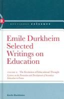 Front cover of Emile Durkheim by Émile Durkheim