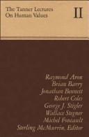 Front cover of Tanner Lectures Vol 2 (Tanner Lectures on Human Values) by Sterling Mcmurrin
