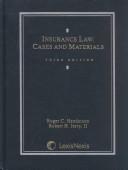 Cover of Insurance law by Roger C. Henderson