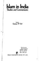 Cover of Islam in India by Christian W. Troll