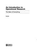 Front cover of An introduction to operational research by S. A. Urry