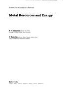 Front cover of Metal Resources and Energy (Butterworths Monographs in Materials) by P. F. Chapman