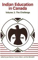 Cover of Indian education in Canada by Jean Barman