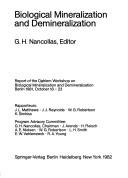 Front cover of Biological mineralization and demineralization by Dahlem Workshop on Biological Mineralization and Demineralization (1981 Berlin)