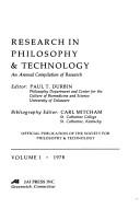 Front cover of Research in Philosophy and Technology (Research in Philosophy & Technology) by Paul T. Durbin