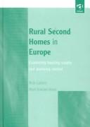 Front cover of Rural second homes in Europe by Nick Gallent