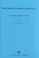 Front cover of Principles of European trust law by David J. Hayton