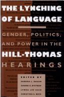 Front cover of The lynching of language by Sandra L. Ragan