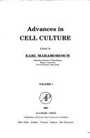 Cover of Advances in Cell Culture by Karl Maramorosch