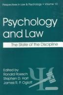 Cover of Psychology and law by Ronald Roesch