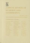 Front cover of Annual Review of Ecology and Systematics by E. R. Alvarez-Buylla