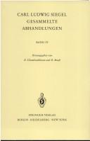 Front cover of Gesammelte Abhandlungen by Carl Ludwig Siegel