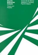 Cover of Discrete multivariate analysis by Yvonne M. M. Bishop