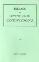 Front cover of Indians in seventeenth-century Virginia by Ben C. McCary