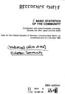 Front cover of Basic statistics of the community: comparison with some European countries, Canada, the USA, Japan and the USSR by European Economic Community. Eurostat.