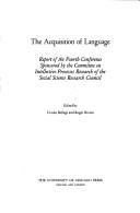 Cover of The Acquisition of language by Ursula Bellugi