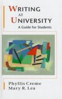Cover of Writing at university by Phyllis Creme