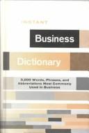 Cover of Instant Business Dictionary by Lewis E. Davids