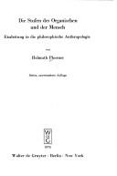 Cover of Die Stufen des Organischen und der Mensch. Einleitung in die philosophische Anthropologie by Helmuth Plessner