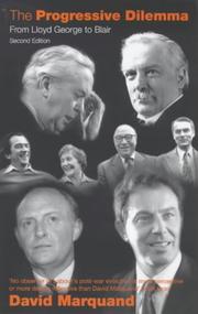 Cover of The progressive dilemma by David Marquand